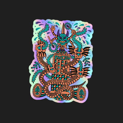 New Year&rsquo;s Firecrackers Holographic Sticker